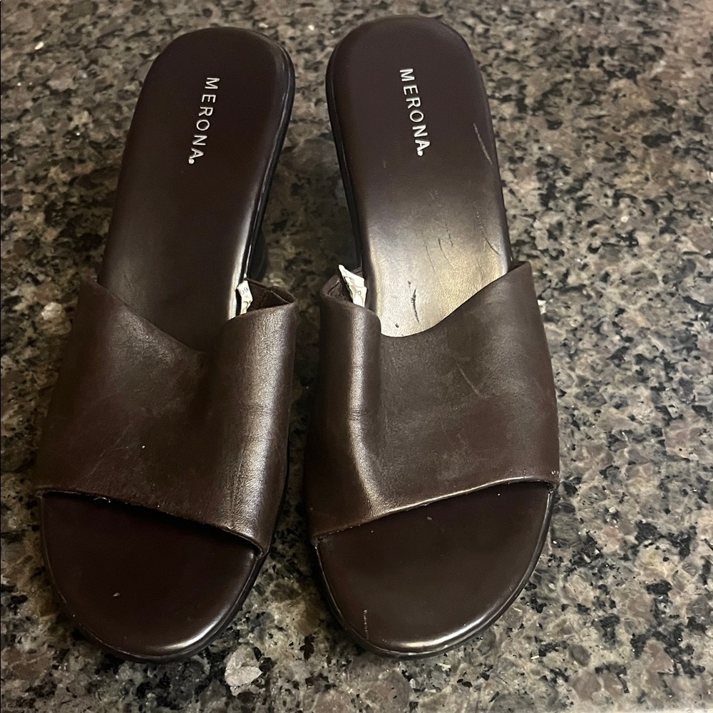 Merona Dark Brown Women's Mules 7.5